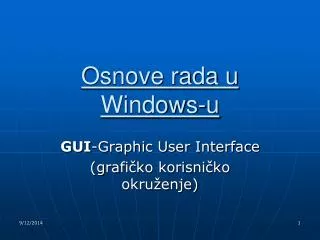 osnove rada u windows u