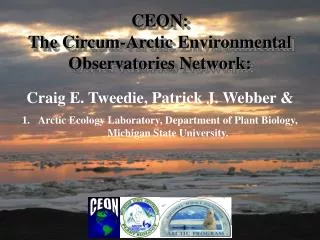 CEON: The Circum-Arctic Environmental Observatories Network: