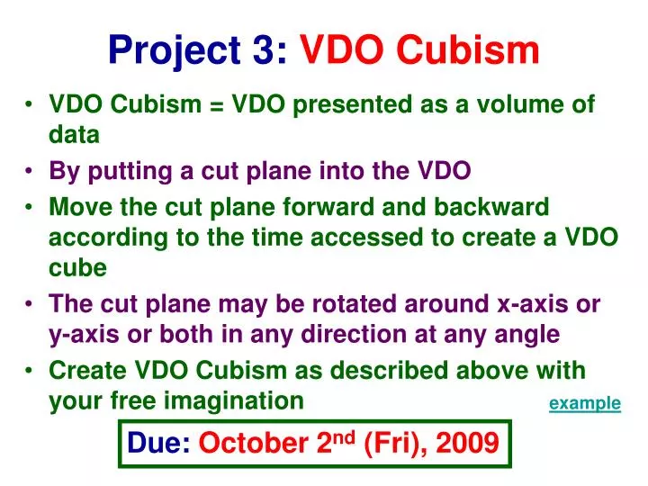 project 3 vdo cubism
