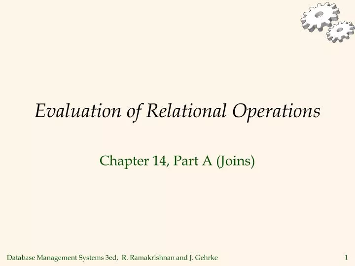 evaluation of relational operations