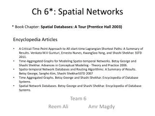 Ch 6*: Spatial Networks
