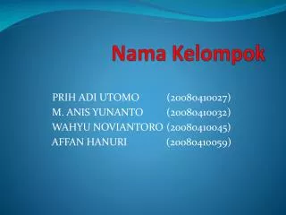 nama kelompok