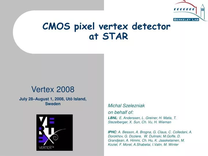 cmos pixel vertex detector at star