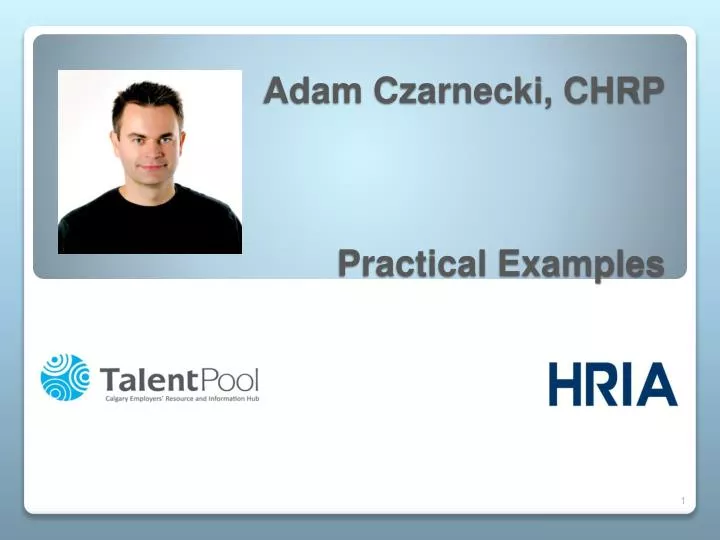 adam czarnecki chrp practical examples