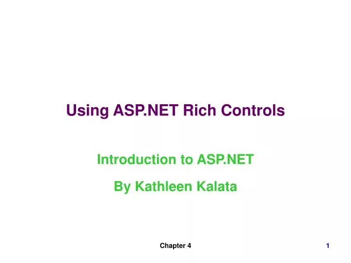 using asp net rich controls
