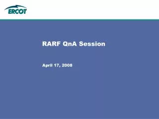 RARF QnA Session