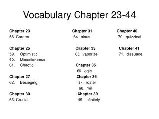Vocabulary Chapter 23-44