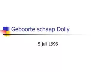 geboorte schaap dolly
