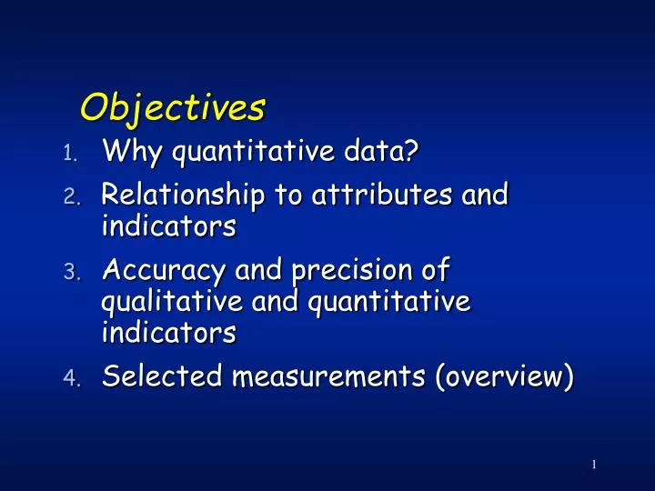 objectives