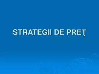 strategii de p re