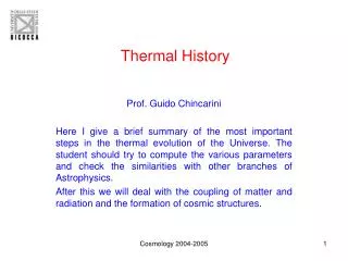 Thermal History