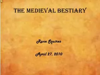 The Medieval Bestiary