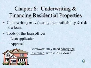 Chapter 6: Underwriting &amp; Financing Residential Properties