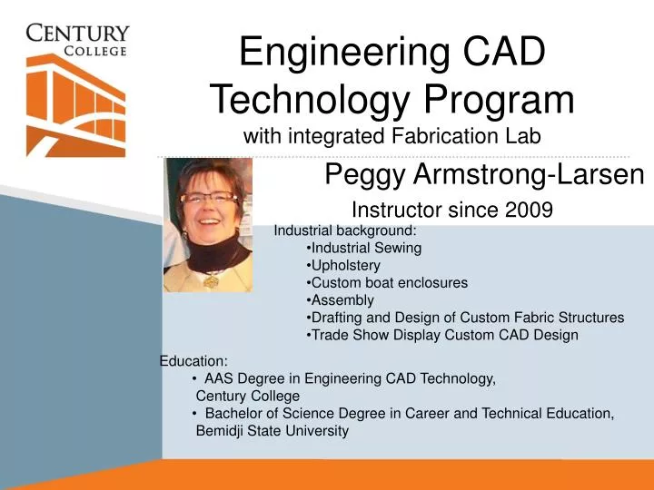 engineering cad technology program with integrated fabrication lab