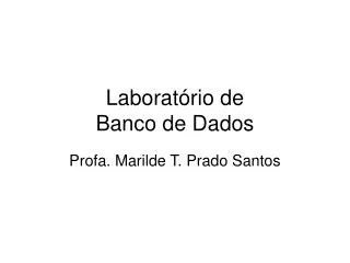 laborat rio de banco de dados