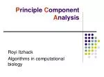 P rinciple C omponent A nalysis - slide 1