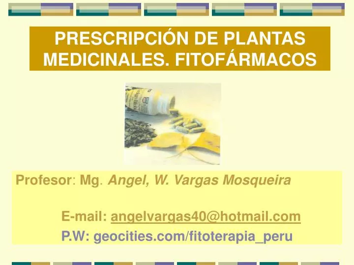 prescripci n de plantas medicinales fitof rmacos