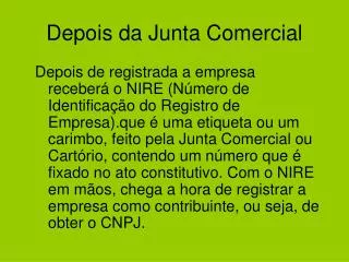 depois da junta comercial