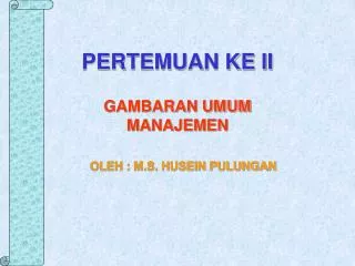pertemuan ke ii