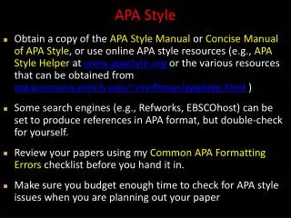 APA Style