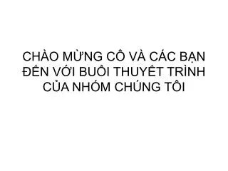 ch o m ng c v c c b n n v i bu i thuy t tr nh c a nh m ch ng t i