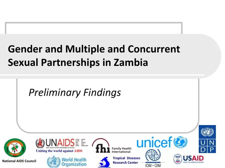 gender and multiple and concurrent sexual partnerships in zambia