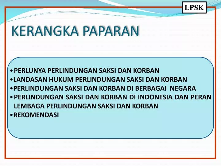 kerangka paparan