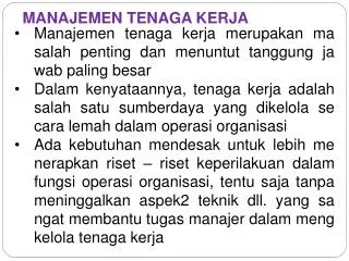 PPT - MANAJEMEN TENAGA KERJA PowerPoint Presentation, free download