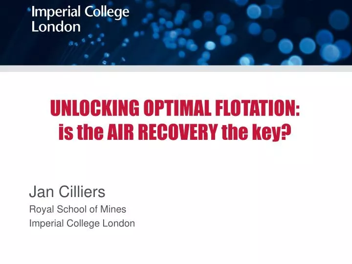 unlocking optimal flotation is the air recovery the key