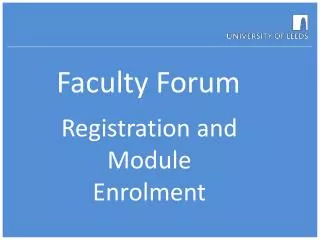 Faculty Forum