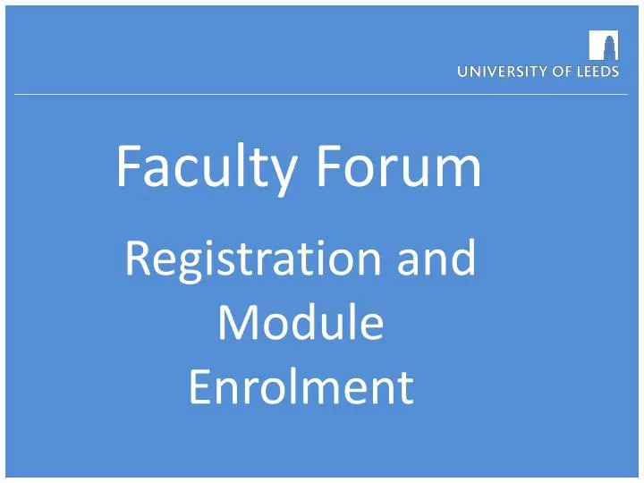 faculty forum