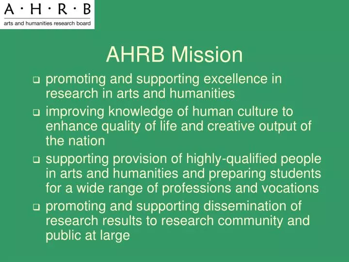 ahrb mission