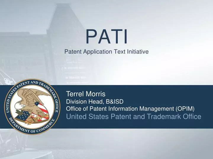 pati patent application text initiative
