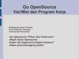 go opensource visi misi dan program kerja
