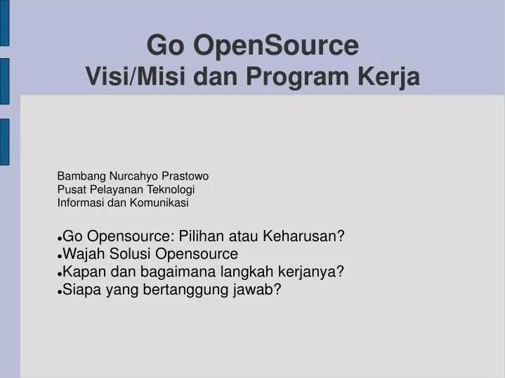 go opensource visi misi dan program kerja
