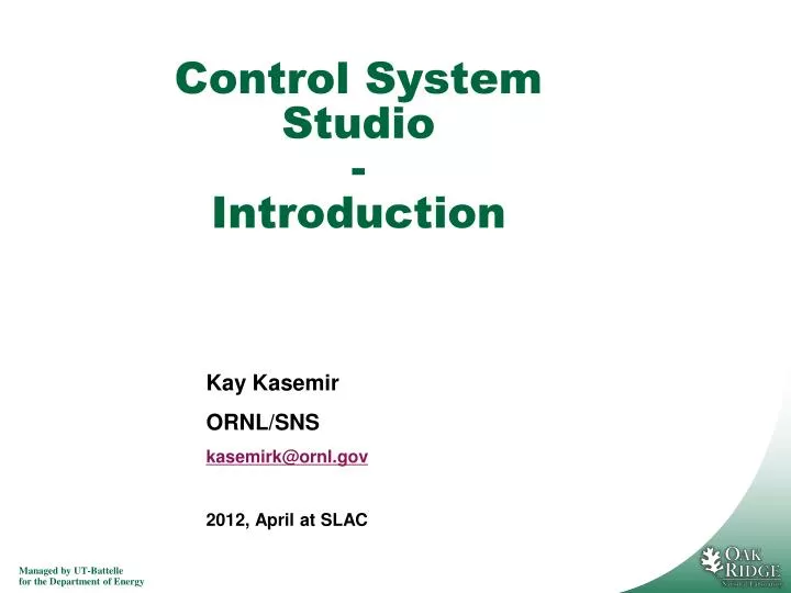 control system studio introduction