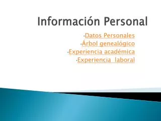 informaci n personal