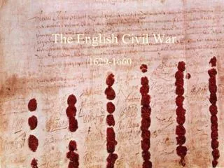 The English Civil War