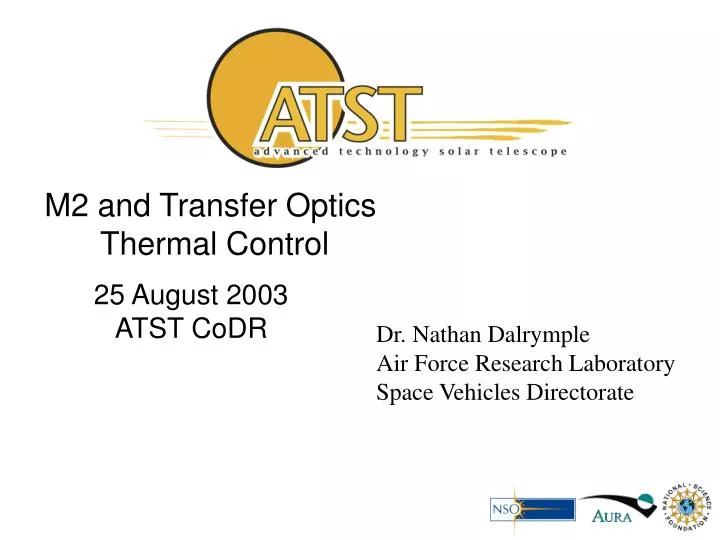 m2 and transfer optics thermal control