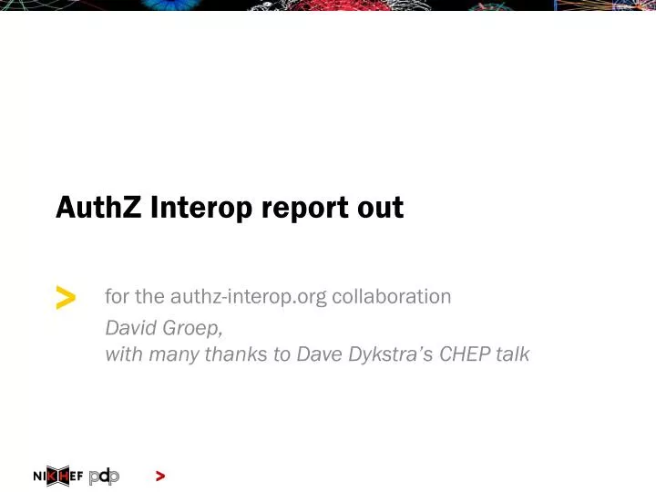 authz interop report out