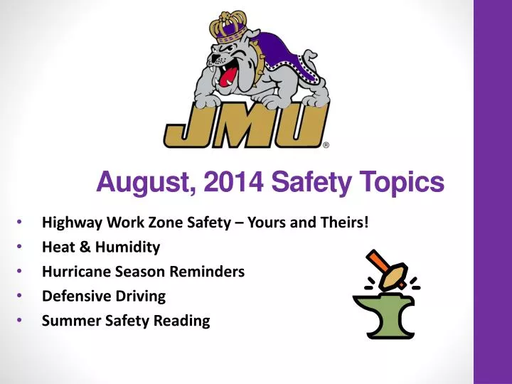 august 2014 safety topics