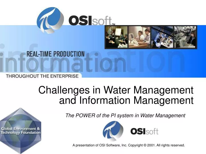 challenges in water management and information management