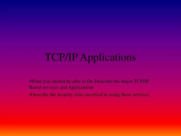 tcp ip applications