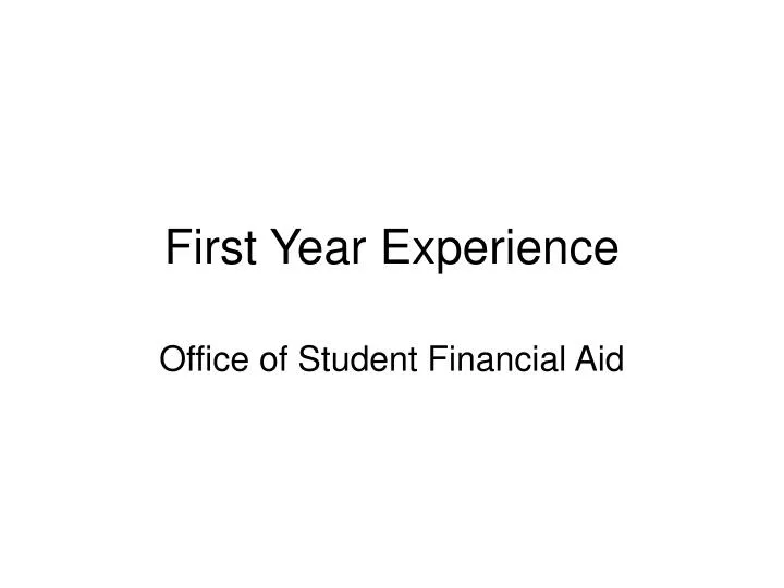 first year experience