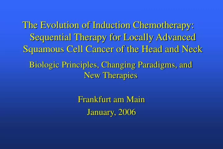 sequential therapy for locally advanced squamous cell cancer of the head and neck