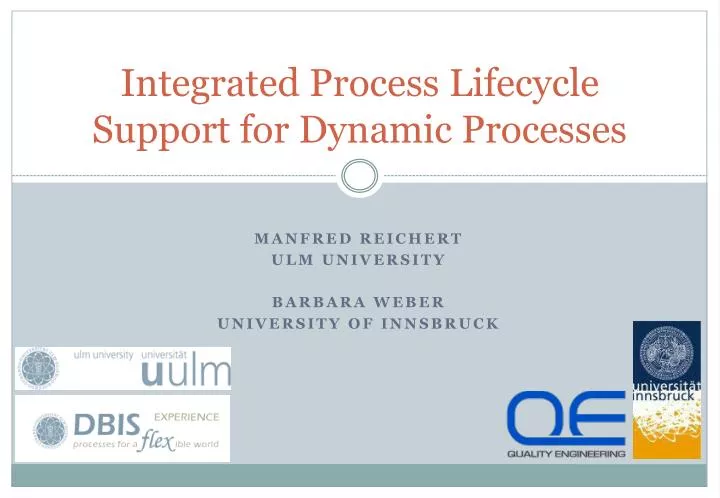 integrated process lifecycle support for dynamic processes