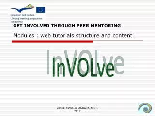 GET INVOLVED THROUGH PEER MENTORING Modules : web tutorials structure and content