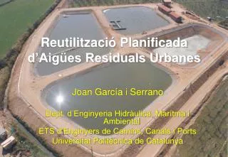 reutilitzaci planificada d aig es residuals urbanes