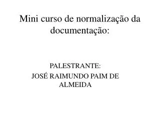 mini curso de normaliza o da documenta o