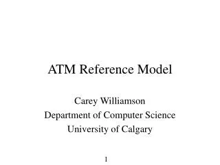 ATM Reference Model